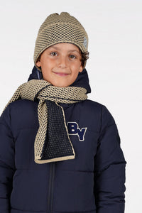 Adrian Sjaal en Muts Blauw - Navy / 1