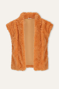 Mini Georgie Gilet teddy arancione - Mandarino / 74-80