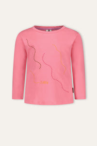 Camiseta de manga larga Mini Tiara rosa - Clavel rosa / 80