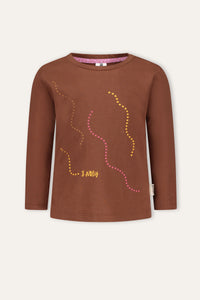 Mini Tiara Maglia a maniche lunghe marrone - fudgsickle / 74