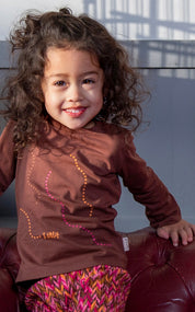 Mini Tiara Longsleeve Bruin