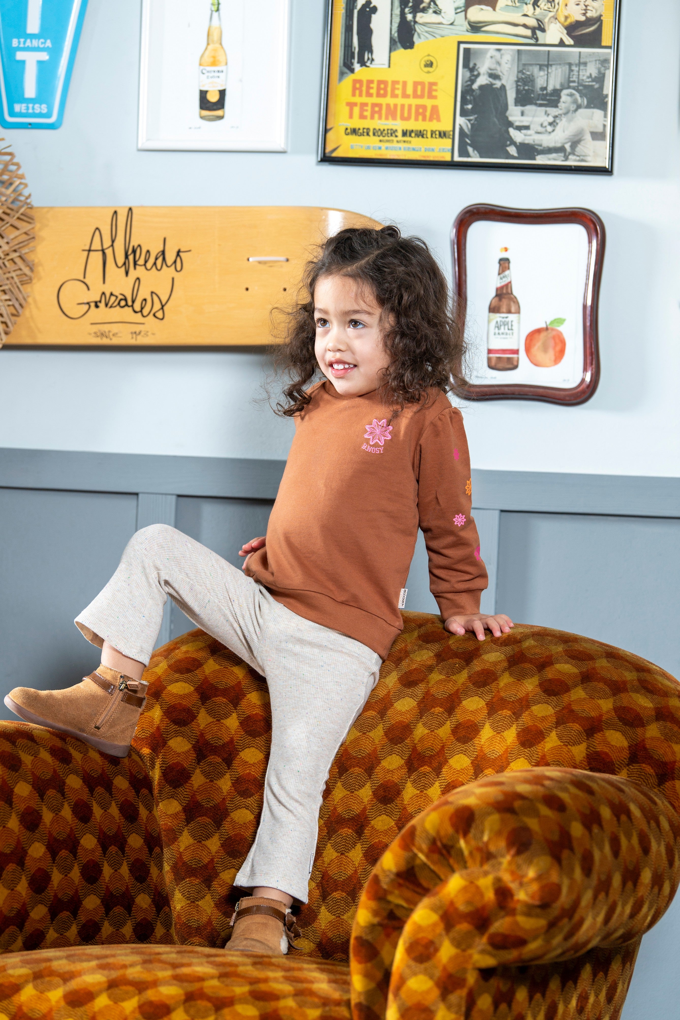 Mini Phoebe Flared Broek Ecru