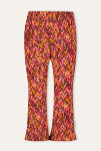 Mini Pepper Flared Trousers Pink - zigzag Texas / 74