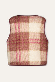 Gina Gilet Ruit Roze