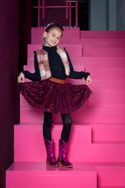 Gina Gilet Ruit Roze