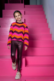 Kendall Trui Streep Roze