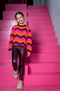 Suéter Kendall de rayas Rosa - Higo / 98-104