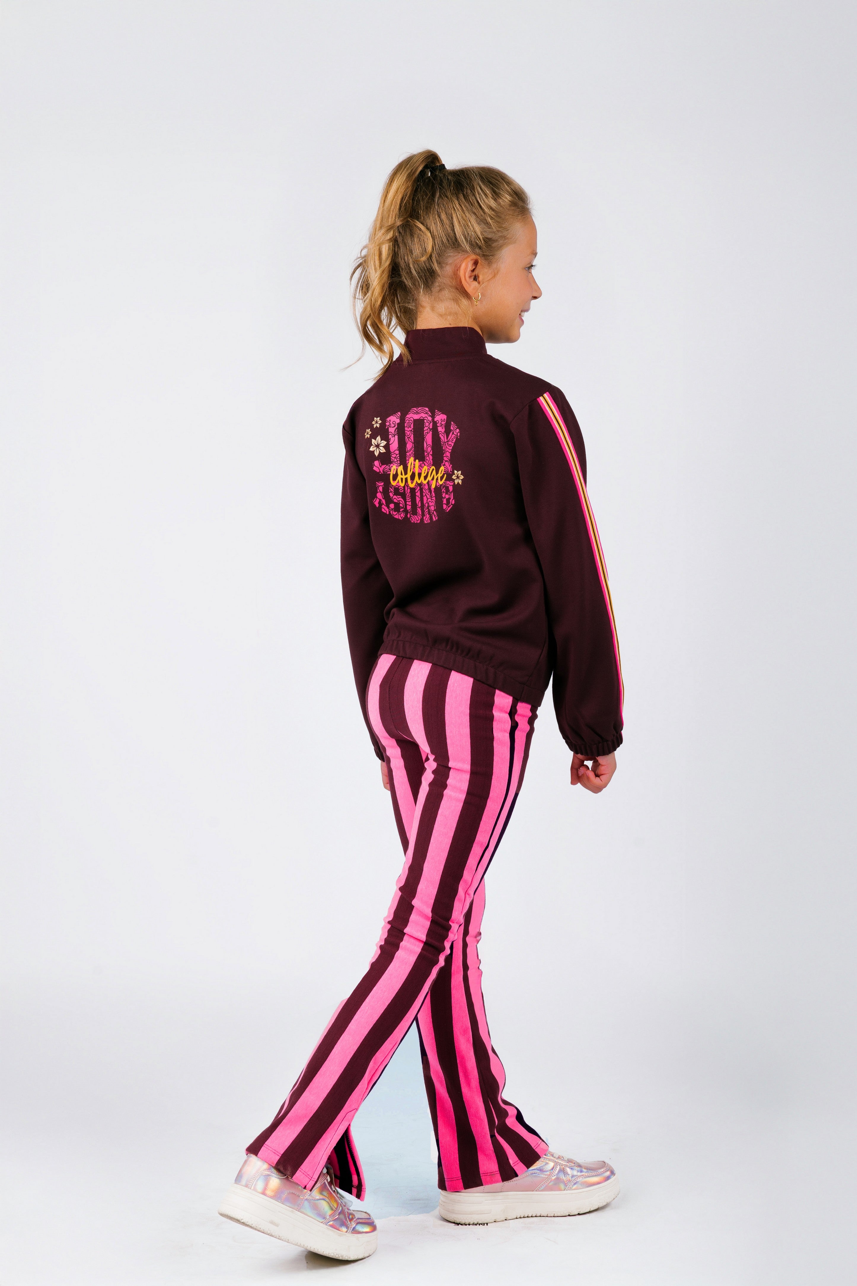 Pria Flared Broek Streep Roze