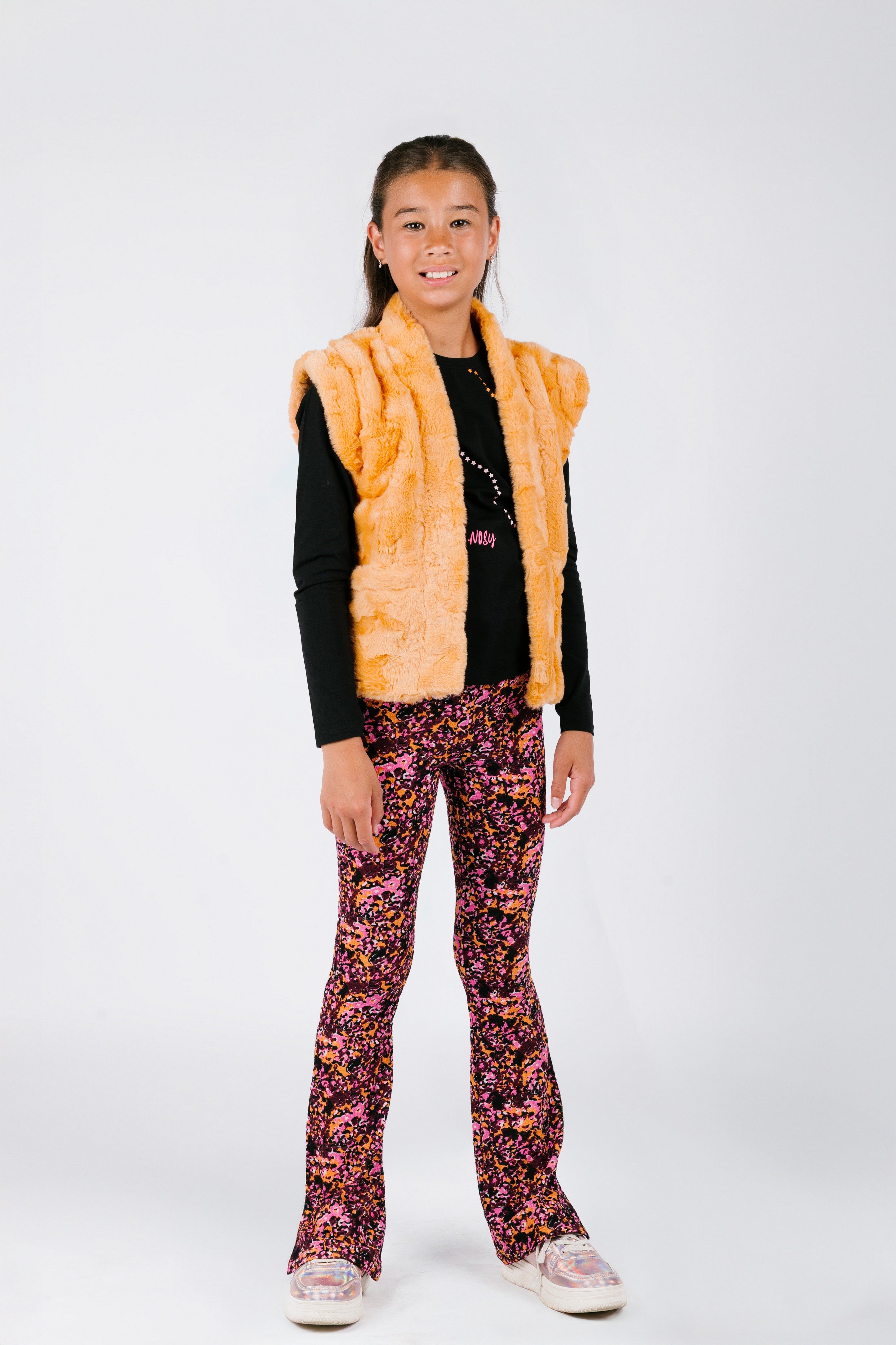 Pepper Flared Broek Print Roze
