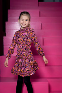Dalia Vestito con stampa Rosa - ENTUSIASTA AO / 98
