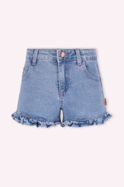 Portia denim short licht denim