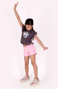 Portia denim short candy roze - Candy / 104