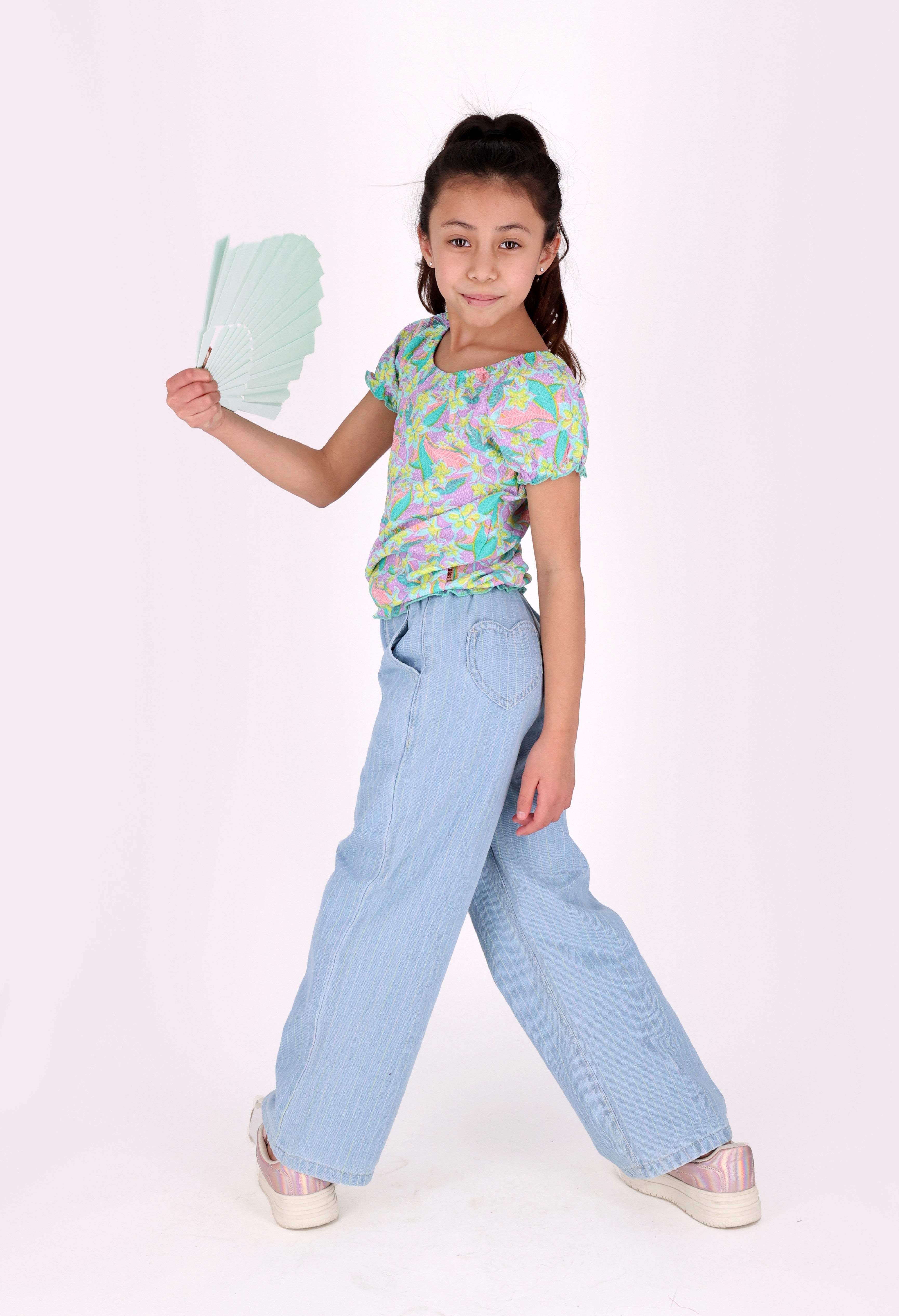 Patricia denim broek rainbow