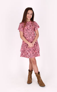 Vestido Dyla de flores - Sol rubor / 98