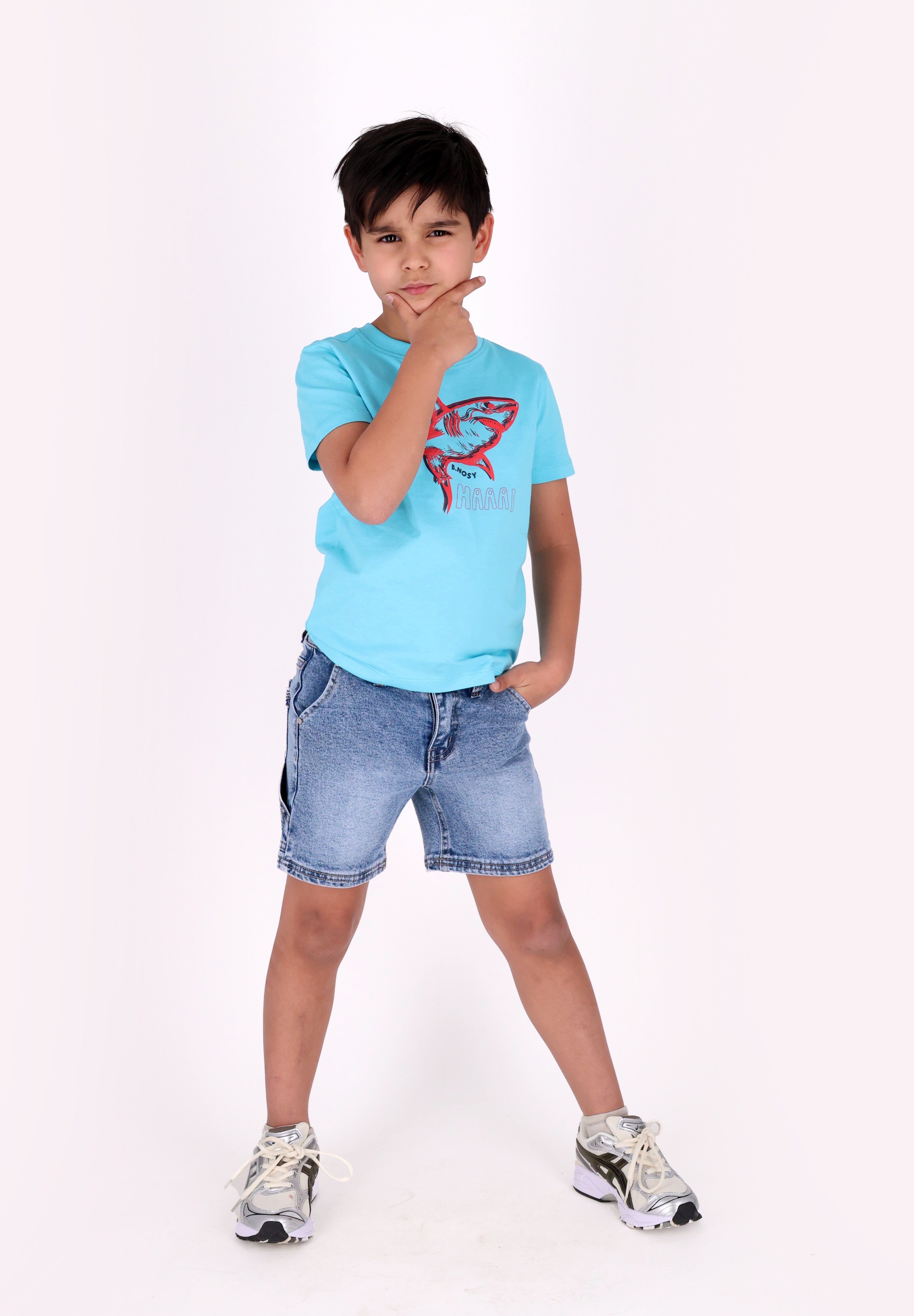 Timmy T-Shirt lichtblauw splashed