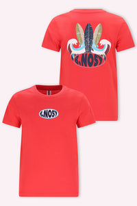 Timmy T-Shirt rot gesprenkelt - Bittersüß / 98