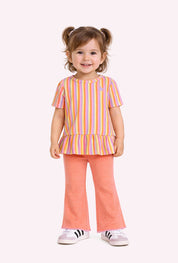Pina Mini ausgestellte Hose Koralle