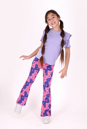 Pepper flared broek bloemen