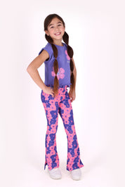 Pepper flared broek bloemen