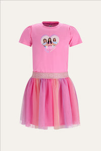 Vestito in mesh K3 Dya rosa - Bustina Rosa / 122-128