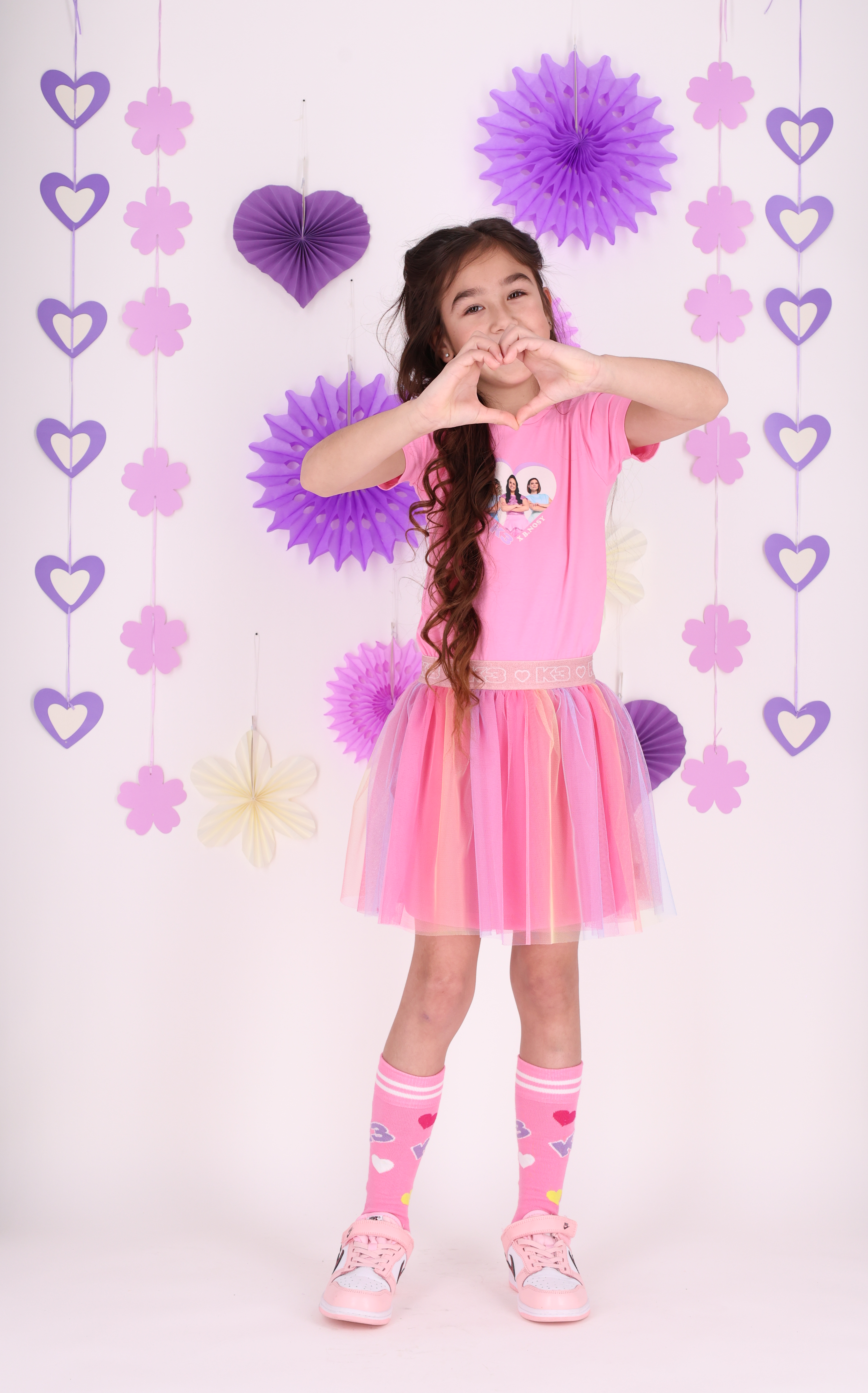 K3 Molly knie kousen roze