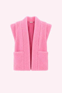 gilet Teddy Georgie rosa - Rosebloom / 98-104