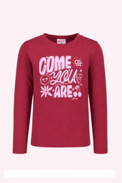 Tara Lange Mouwen Shirt Donkerrood