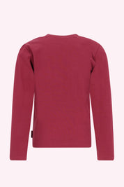 Tara Lange Mouwen Shirt Donkerrood