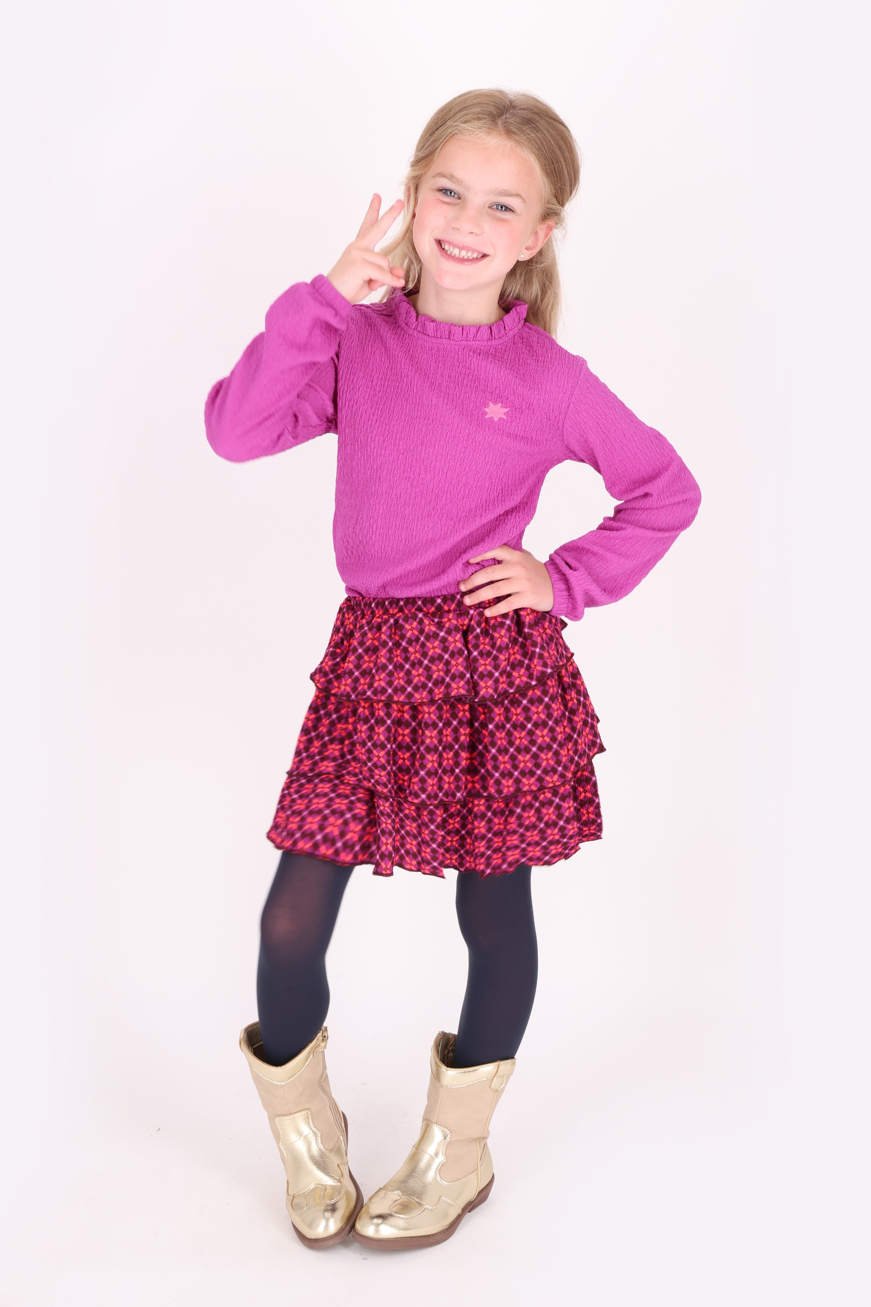 Talia Lange Mouwen Shirt Paars