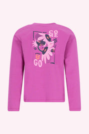 Tina Lange Mouwen Shirt Paars Catt Orchid