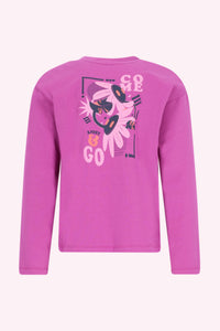 Tina Lange Mouwen Shirt Paars Catt Orchid - Catt Orchid / 98