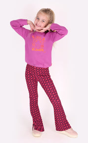 Pepper Uitlopende Broek Roze
