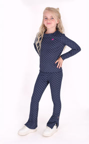 Priya Uitlopende Broek Donkerblauw
