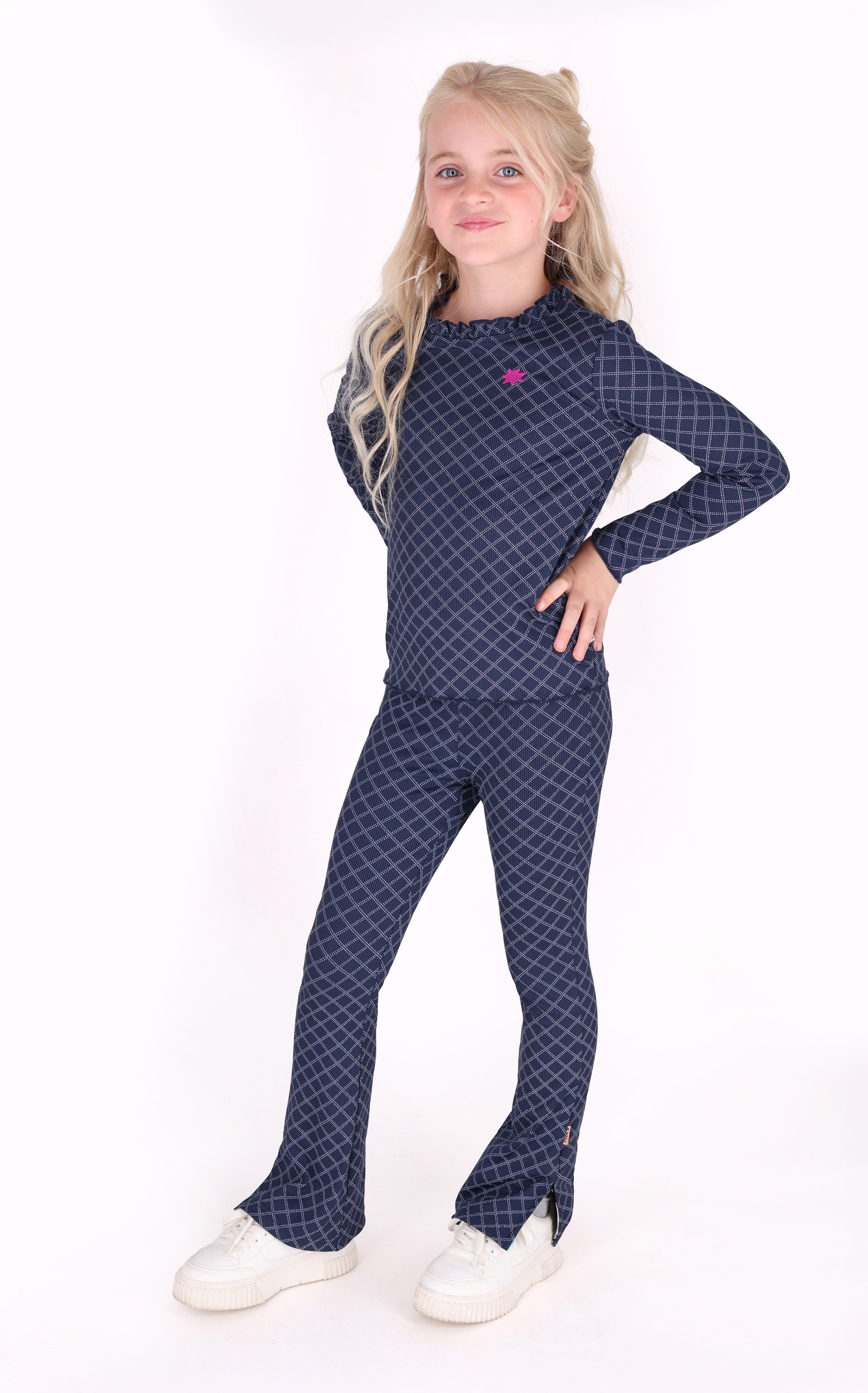 Priya Uitlopende Broek Donkerblauw