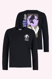 Theo Lange Mouwen Shirt Black