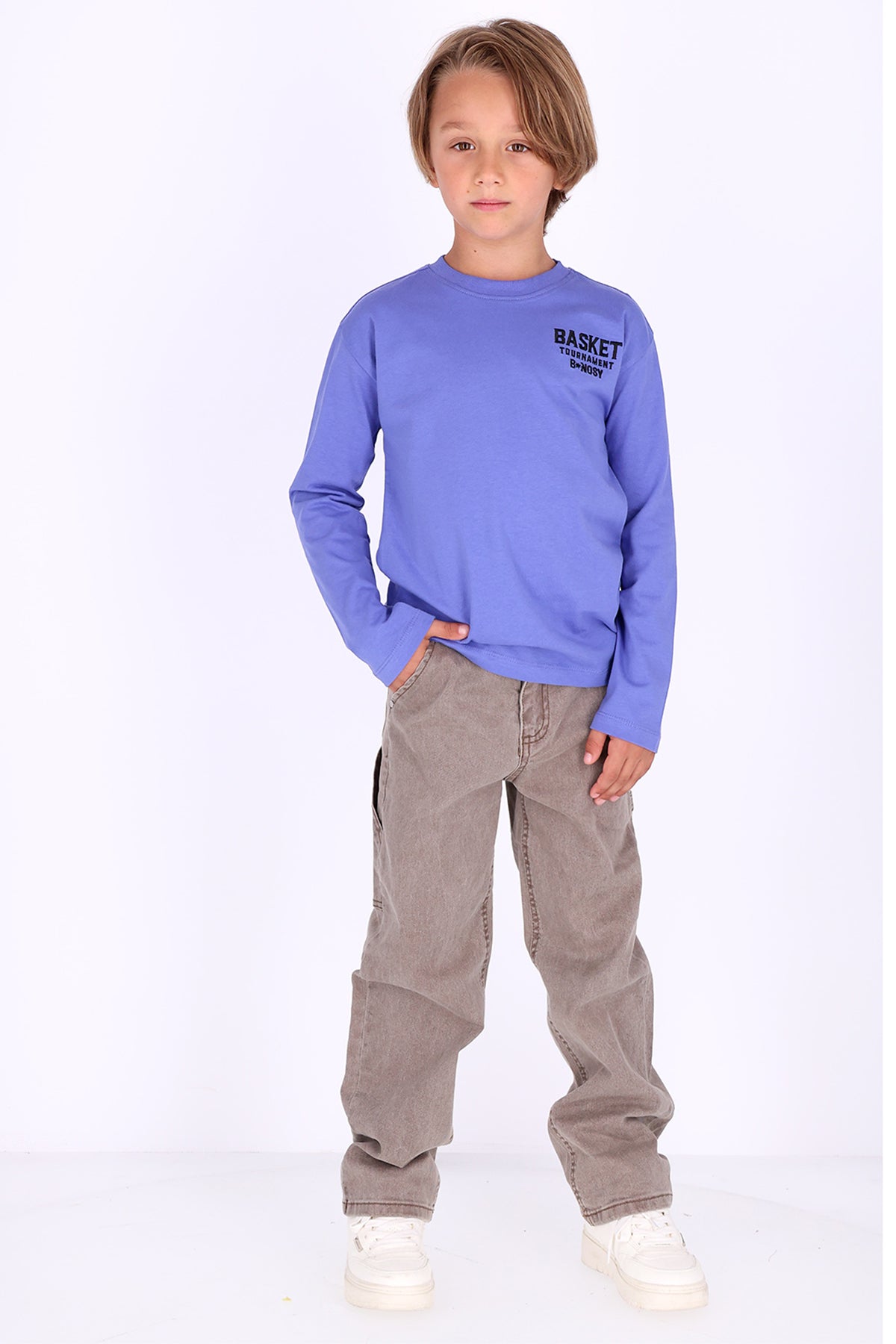 Theo Lange Mouwen Shirt Blauw