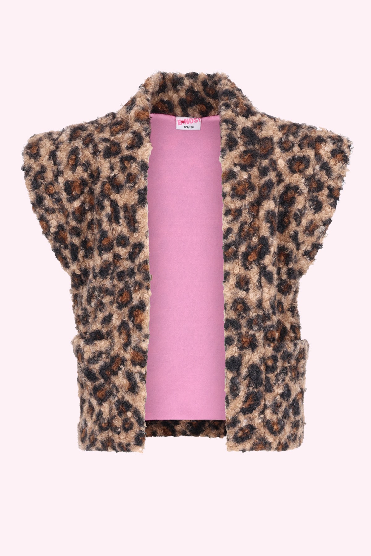 Georgie Teddy Gilet Panterprint Bruin