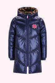 Jade Lange Jas Donkerblauw