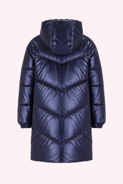 Jade Lange Jas Donkerblauw