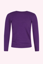 Tara Lange Mouwen Shirt Donkerpaars