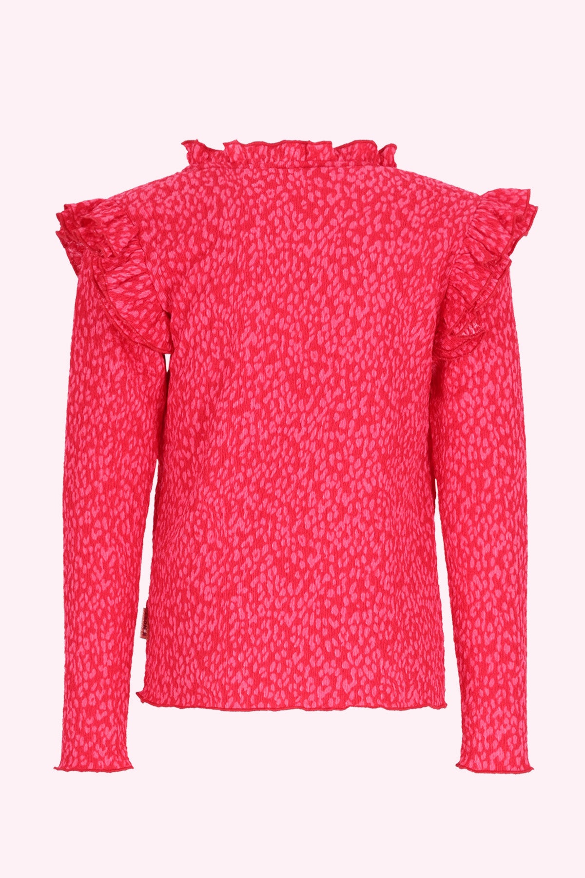 Tiff Long Sleeve Shirt Pink Leopard Print
