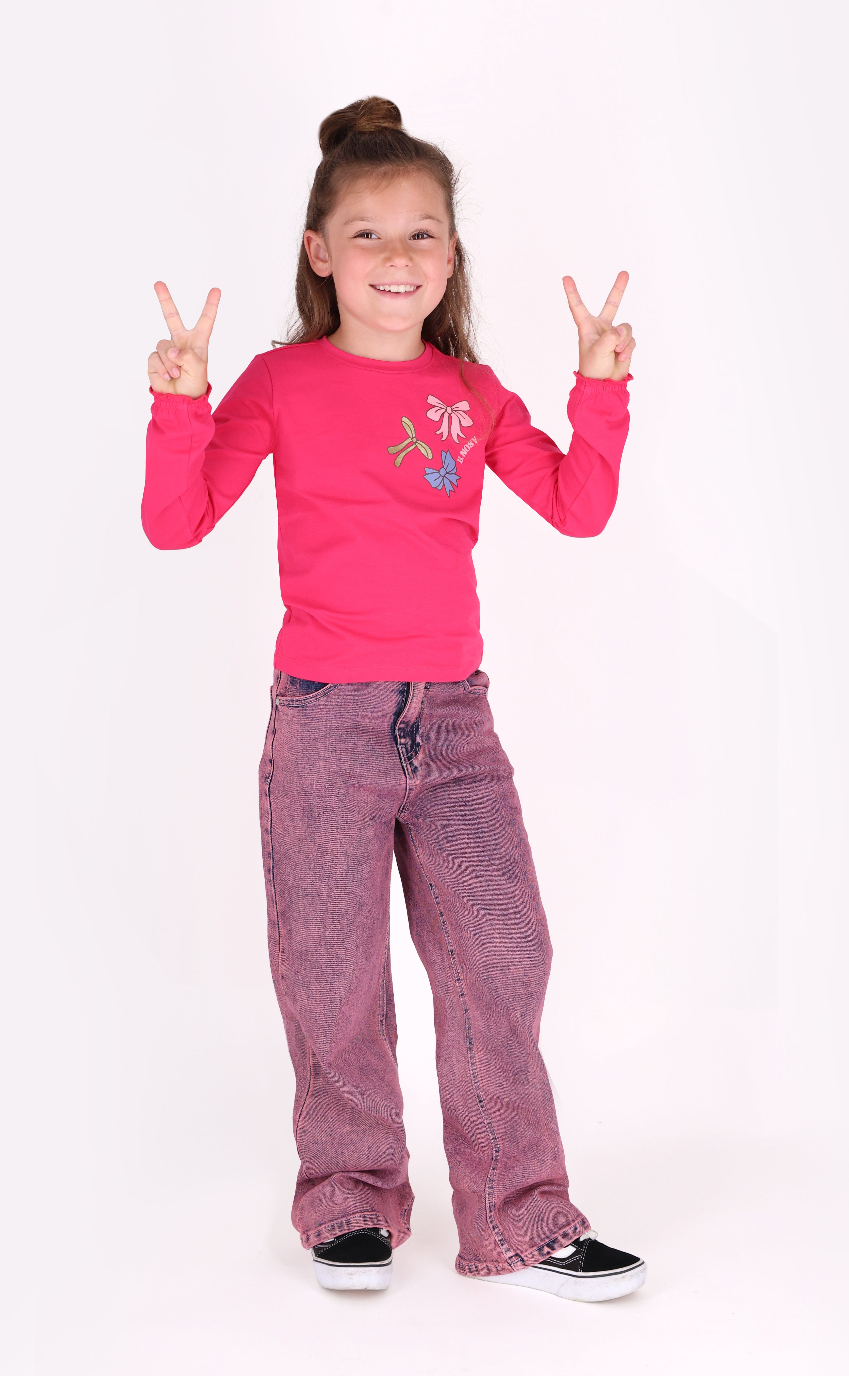 Tonia Lange Mouwen Shirt Pink