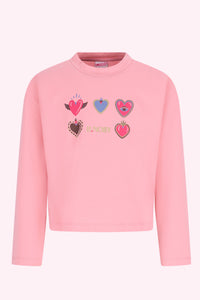 Maglia Tina a maniche lunghe rosa peonia - Rosa peonia / 98