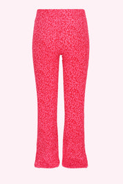 Pepper Flared Trousers Pink Leopard Print
