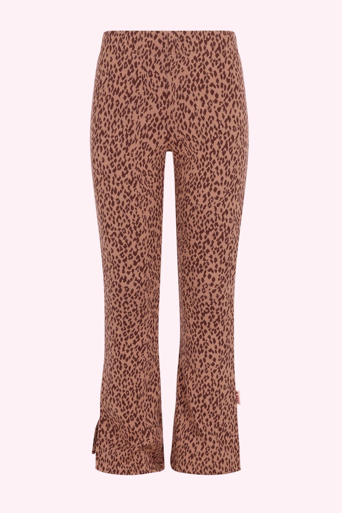 Phae Flared Trousers Brown Leopard Print