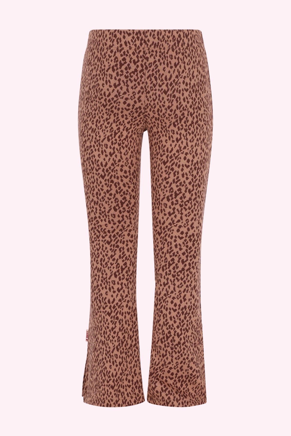 Phae Flared Trousers Brown Leopard Print
