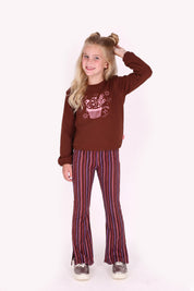 Phae Uitlopende Broek Bruin
