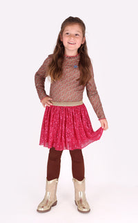 Falda Raisa Rok rosa - Rosa Brillante / 98