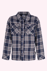 Blusa de cuadros Bas azul oscuro - Chic urbano / 98