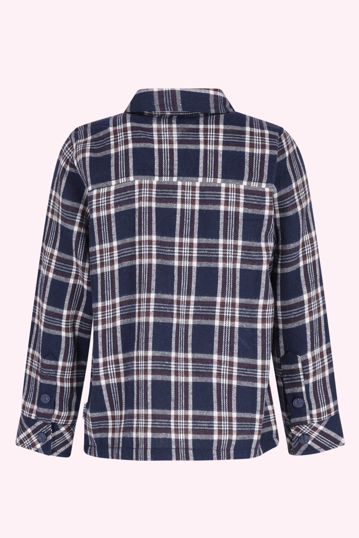 Bas Geruite blouse Donkerblauw
